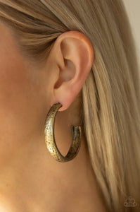 Rustic Revolution  -brass hoops