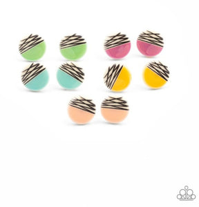 Retro striped Earrings 5 pack