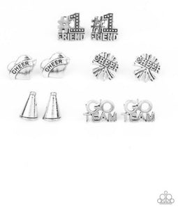 Starlet Shimmer Cheer Earrings 5 pr - silver